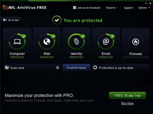 Phần mềm diệt virut miễn phí AVG AntiVirus Free
