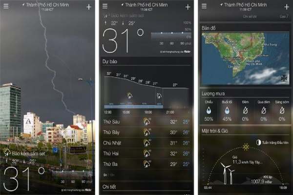 app dự báo thời tiết chính xác nhất